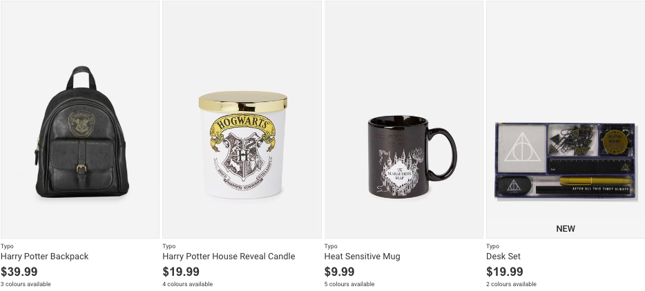 harry potter backpack typo