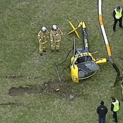 "Crumpled Wreck": Helicopter Crashes At A Melbourne Airport