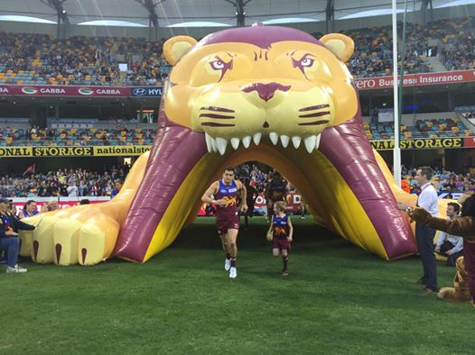 AFL: Brisbane Shun Banner For Inflatable Lion