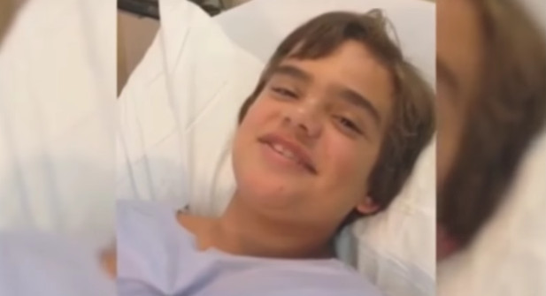 kid swallows dog toy