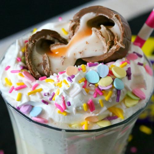 Beautiful Boozy Cadbury Creme Egg Milkshakes!