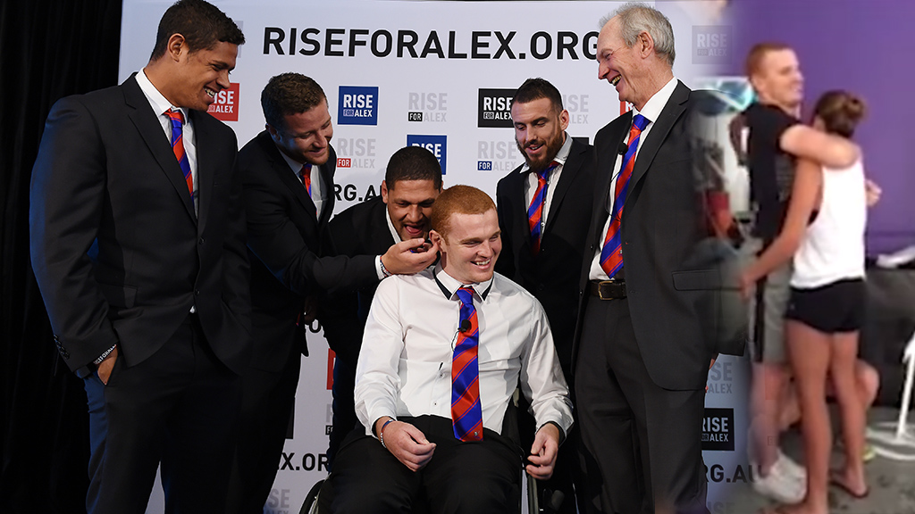 Injured Nrl Star Alex McKinnon Stands For The First Time