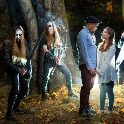 Metal Band Crosses Paths With Engagement Shoot