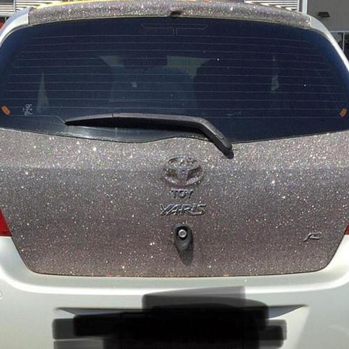 "Contact Crime Hall Of Fame": Driver Uses Kmart Glitter Contact Paper To 'Pimp' Their Car