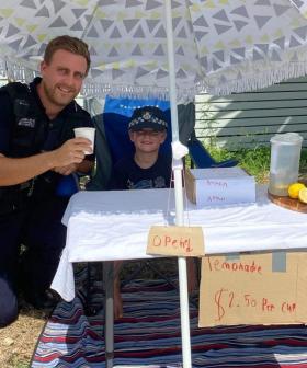 Police Officers Heartwarming Act To Help Young Boys' Bushfire Fundraising Lemonade Stand