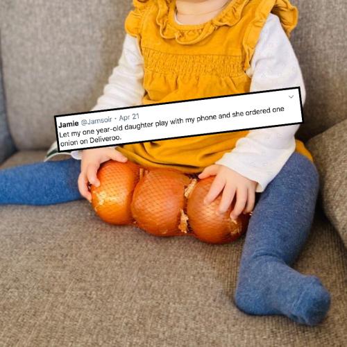 1 Year Old Accidentally Buys Some Onions On Her Dads Phone And The Cost Was Astronomical