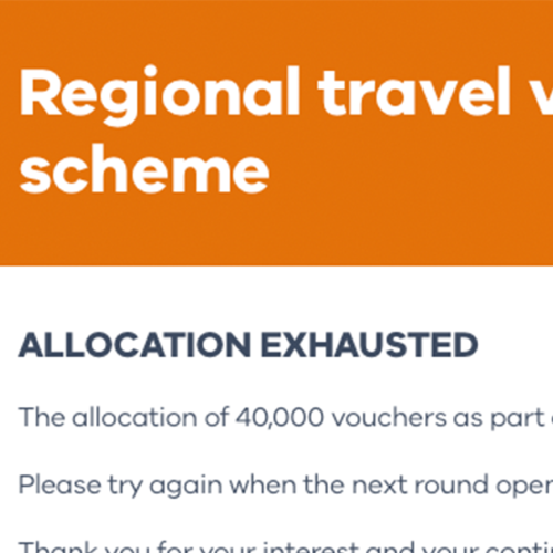 Latest Round of Regional Victoria Travel Vouchers Gone Within 20 Minutes