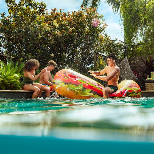 Ever Wanted To Ride A Giant Footlong... Inflatable Sub Pool Toy?