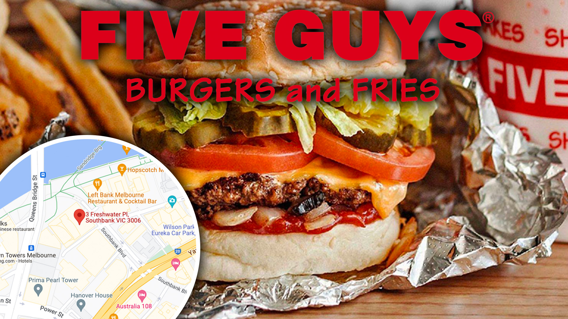 Cult US Burger Chain 'Five Guys' Has Arrived In Melbourne!!