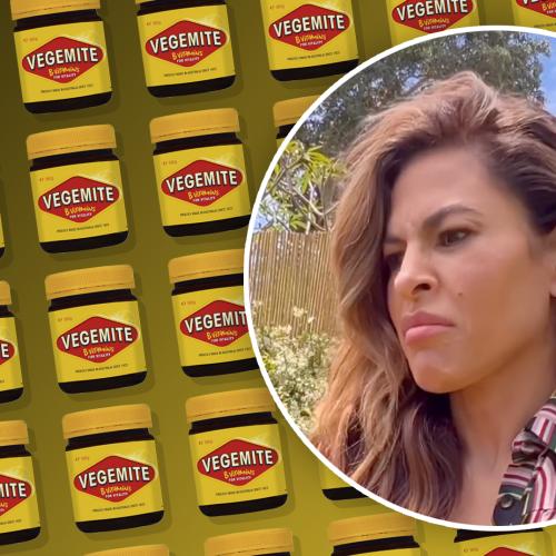Our Adopted Aussie, Eva Mendes, Tried Vegemite For The First Time And It Went Exactly How You Think