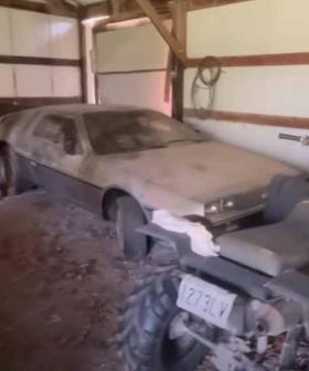 Original DeLorean 'Time Machine' With Only 977 Miles On The Dial Recovered From Shed